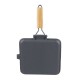 Grillpan gietijzer met opvouwbaar houten handvat, 24x24 cm | Grillpan gietijzer Grillpan gietijzer met opvouwbaar houten handvat, 24x24 cm | Grillpan gietijzer | Gietijzeren pan |