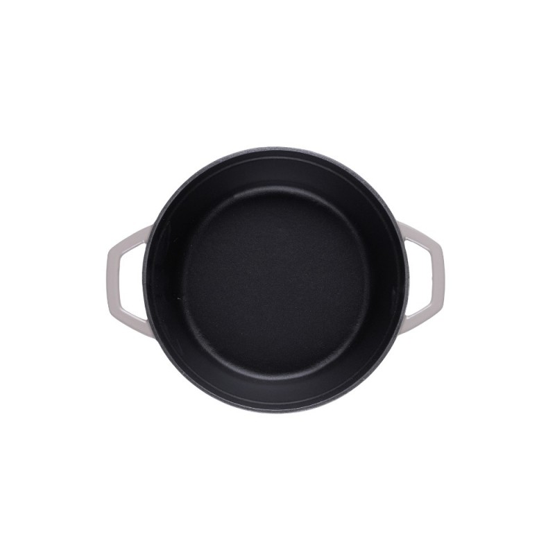 Diepe gietijzeren pot Hosse, Ivory, Ф12 | Gietijzeren pot Diepe gietijzeren pot Hosse, Ivory, Ф12 | Gietijzeren pot | |