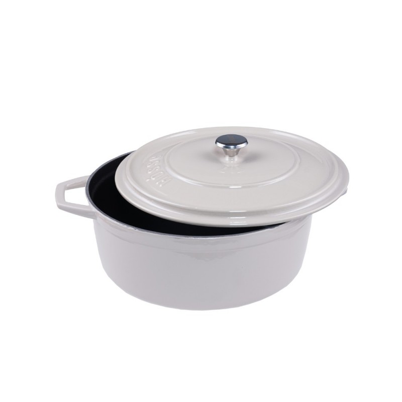 Diepe gietijzeren pot Hosse, Ivory, Ф20 - 