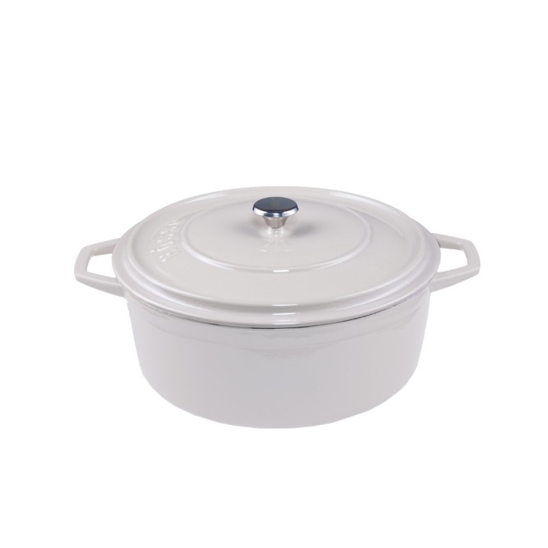 Diepe gietijzeren pot Hosse, Ivory, Ф20 - 
