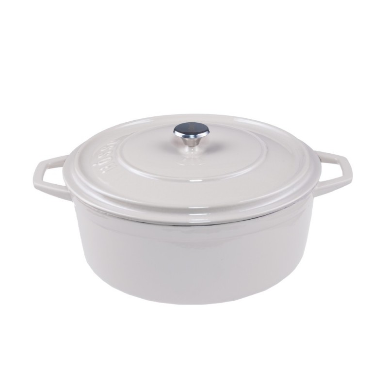 Diepe gietijzeren pot Hosse, Ivory, Ф24 - 