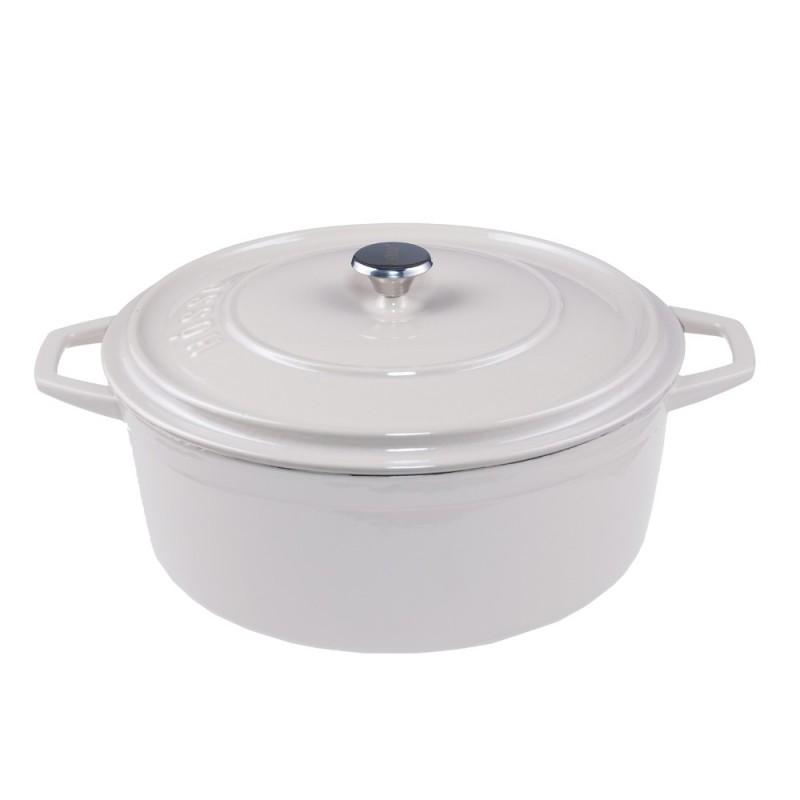 Diepe gietijzeren pot Hosse, Ivory, Ф28 - 
