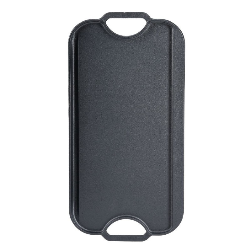 Dubbelzijdige gietijzeren grillplaat, 51x26 cm | Gietijzeren plaat Dubbelzijdige gietijzeren grillplaat, 51x26 cm | Gietijzeren plaat | |