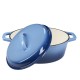 Geëmailleerde gietijzeren pot, Blauw, ovaal, 33x27см | Gietijzeren pot Geëmailleerde gietijzeren pot, Blauw, ovaal, 33x27см | Gietijzeren pot | |
