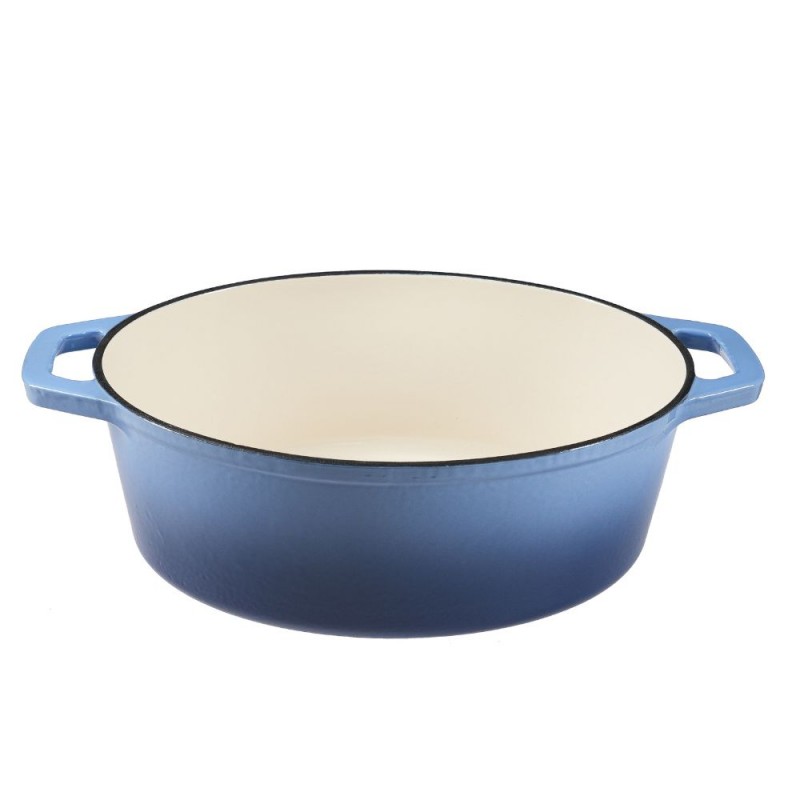 Geëmailleerde gietijzeren pot, Blauw, ovaal, 33x27см | Gietijzeren pot Geëmailleerde gietijzeren pot, Blauw, ovaal, 33x27см | Gietijzeren pot | |