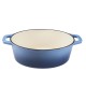Geëmailleerde gietijzeren pot, Blauw, ovaal, 33x27см | Gietijzeren pot Geëmailleerde gietijzeren pot, Blauw, ovaal, 33x27см | Gietijzeren pot | |
