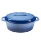 Geëmailleerde gietijzeren pot, Blauw, ovaal, 33x27см | Gietijzeren pot Geëmailleerde gietijzeren pot, Blauw, ovaal, 33x27см | Gietijzeren pot | |