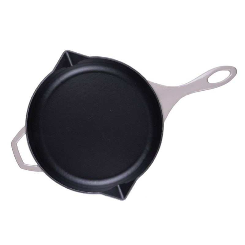Geëmailleerde gietijzeren pan Hosse, Ivory, Ф28cm - Gietijzeren pan